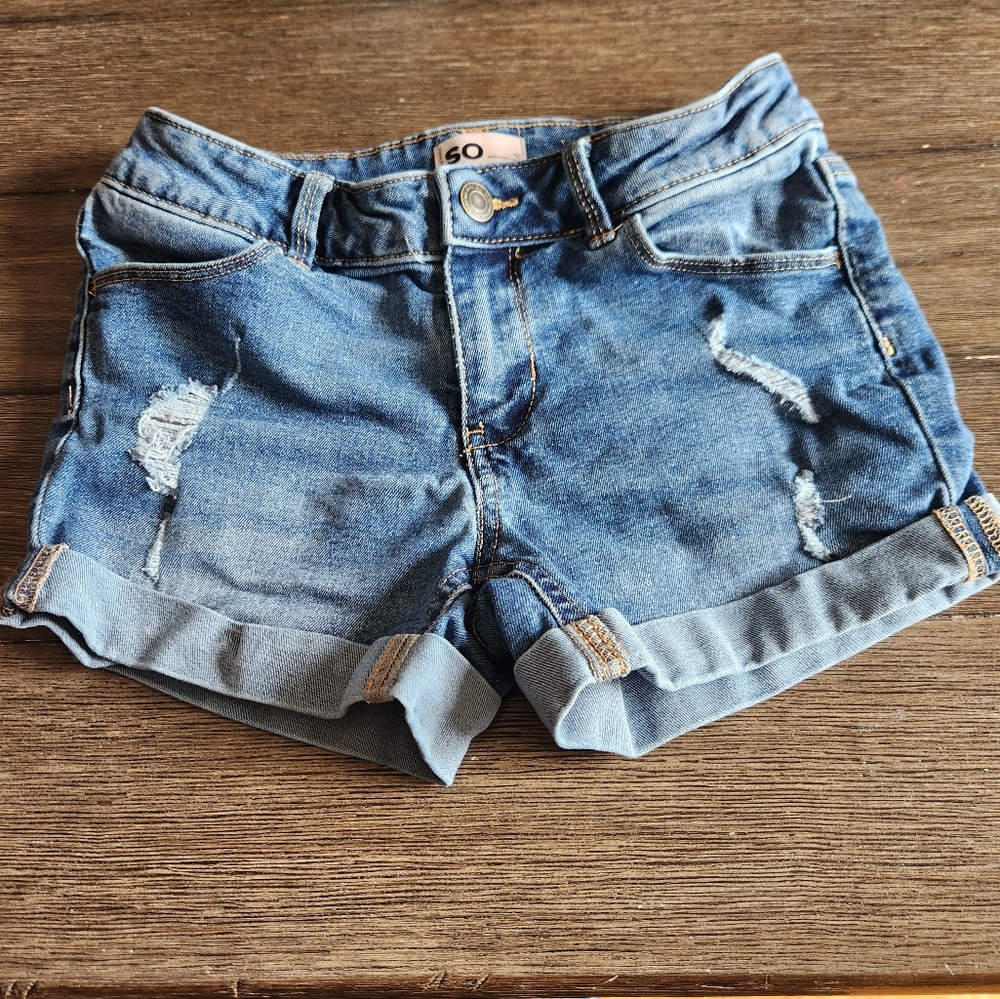 GIRLS SO ripped Jean shorts size 10/12